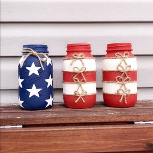 hand painted mason jars